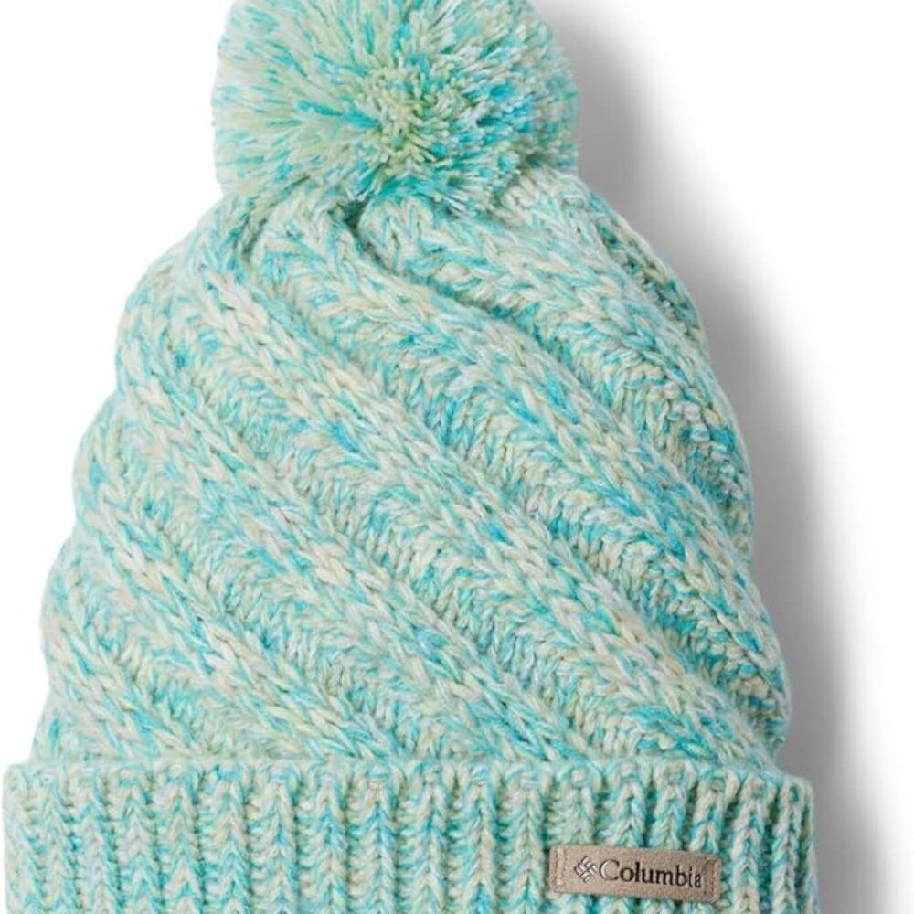 Columbia Girls' Bundle Up Beanie Geyser/Spring Yellow/Dark Stone/White